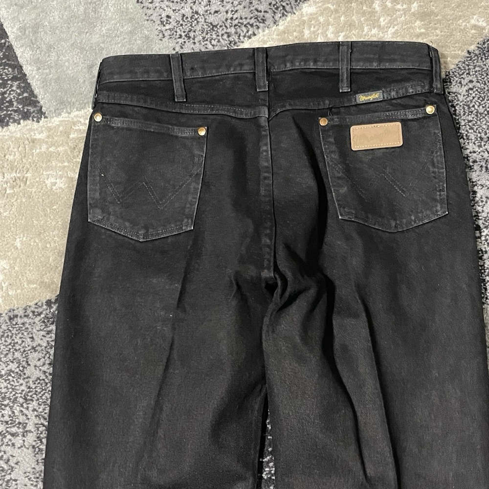 VTG Wrangler 13MWZ Jeans Men 36x32 Black Denim  Cowboy Pro Rodeo (Fit 34x32) USA